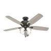 Amberlin 52 in. Indoor New Bronze LED Ceiling Fan with Light Kit by Hunter