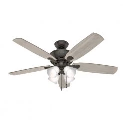 Amberlin 52 in. Indoor New Bronze LED Ceiling Fan with Light Kit by Hunter
