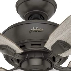 Amberlin 52 in. Indoor New Bronze LED Ceiling Fan with Light Kit by Hunter -Hunter Sales new bronze hunter ceiling fans with lights 53215 66 1000
