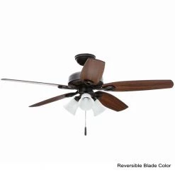 Builder Plus 52 in. Indoor New Bronze Ceiling Fan with Light Kit by Hunter -Hunter Sales new bronze hunter ceiling fans with lights 53238 40 1000