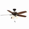 Builder Plus 52 in. Indoor New Bronze Ceiling Fan with Light Kit by Hunter -Hunter Sales new bronze hunter ceiling fans with lights 53238 64 1000