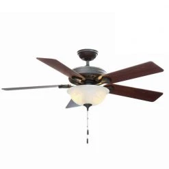 Pro's Best Five Minute 52 in. Indoor New Bronze Ceiling Fan with Light Kit by Hunter