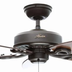 Builder Elite 52 in. Indoor New Bronze Ceiling Fan by Hunter -Hunter Sales new bronze hunter ceiling fans without lights 53242 77 1000