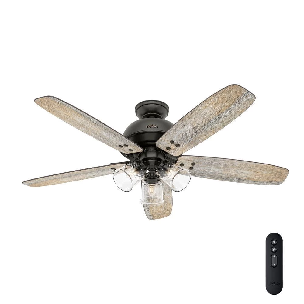 Deermont 52 in. LED Indoor Noble Bronze Ceiling Fan with Light and Remote Control by Hunter 3 Deermont 52 in. LED Indoor Noble Bronze Ceiling Fan with Light and Remote Control by Hunter