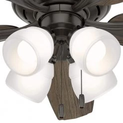 Channing II 52 in. LED Indoor Noble Bronze Ceiling Fan with Light Kit by Hunter -Hunter Sales noble bronze hunter ceiling fans with lights 50508 40 1000