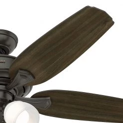 Channing II 52 in. LED Indoor Noble Bronze Ceiling Fan with Light Kit by Hunter -Hunter Sales noble bronze hunter ceiling fans with lights 50508 4f 1000