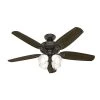Channing II 52 in. LED Indoor Noble Bronze Ceiling Fan with Light Kit by Hunter