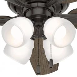 Channing II 52 in. LED Indoor Noble Bronze Ceiling Fan with Light Kit by Hunter -Hunter Sales noble bronze hunter ceiling fans with lights 50508 66 1000