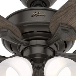 Channing II 52 in. LED Indoor Noble Bronze Ceiling Fan with Light Kit by Hunter -Hunter Sales noble bronze hunter ceiling fans with lights 50508 77 1000