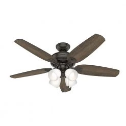 Channing II 52 in. LED Indoor Noble Bronze Ceiling Fan with Light Kit by Hunter -Hunter Sales noble bronze hunter ceiling fans with lights 50508 c3 1000