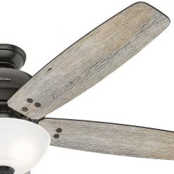 Reveille 60 in. LED Indoor Noble Bronze Ceiling Fan with Light and Remote by Hunter -Hunter Sales noble bronze hunter ceiling fans with lights 50580 66 1000