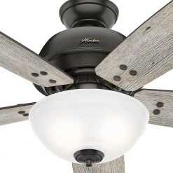 Reveille 60 in. LED Indoor Noble Bronze Ceiling Fan with Light and Remote by Hunter -Hunter Sales noble bronze hunter ceiling fans with lights 50580 c3 1000