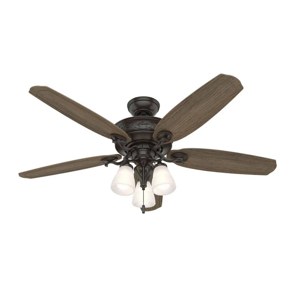 Osbourne 54 in. LED Indoor Noble Bronze Ceiling Fan with Light Kit by Hunter 3 Osbourne 54 in. LED Indoor Noble Bronze Ceiling Fan with Light Kit by Hunter