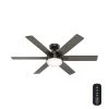 Hardaway 52 in. LED Indoor Noble Bronze Ceiling Fan with Light Kit and Remote by Hunter -Hunter Sales noble bronze hunter ceiling fans with lights 50707 64 1000