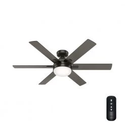 Hardaway 52 in. LED Indoor Noble Bronze Ceiling Fan with Light Kit and Remote by Hunter