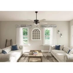 Crestfield 60 in. Indoor Noble Bronze Ceiling Fan with Light by Hunter -Hunter Sales noble bronze hunter ceiling fans with lights 51099 4f 1000