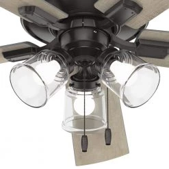 Crestfield 60 in. Indoor Noble Bronze Ceiling Fan with Light by Hunter -Hunter Sales noble bronze hunter ceiling fans with lights 51099 fa 1000
