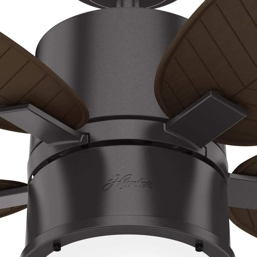 Amaryllis 52 in. Indoor/Outdoor Noble Bronze Ceiling Fan with Light Kit and Remote by Hunter 13 Amaryllis 52 in. Indoor/Outdoor Noble Bronze Ceiling Fan with Light Kit and Remote by Hunter - Image 11