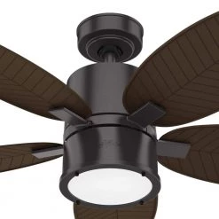 Amaryllis 52 in. Indoor/Outdoor Noble Bronze Ceiling Fan with Light Kit and Remote by Hunter 25 Amaryllis 52 in. Indoor/Outdoor Noble Bronze Ceiling Fan with Light Kit and Remote by Hunter -Hunter Sales noble bronze hunter ceiling fans with lights 51191 fa 1000
