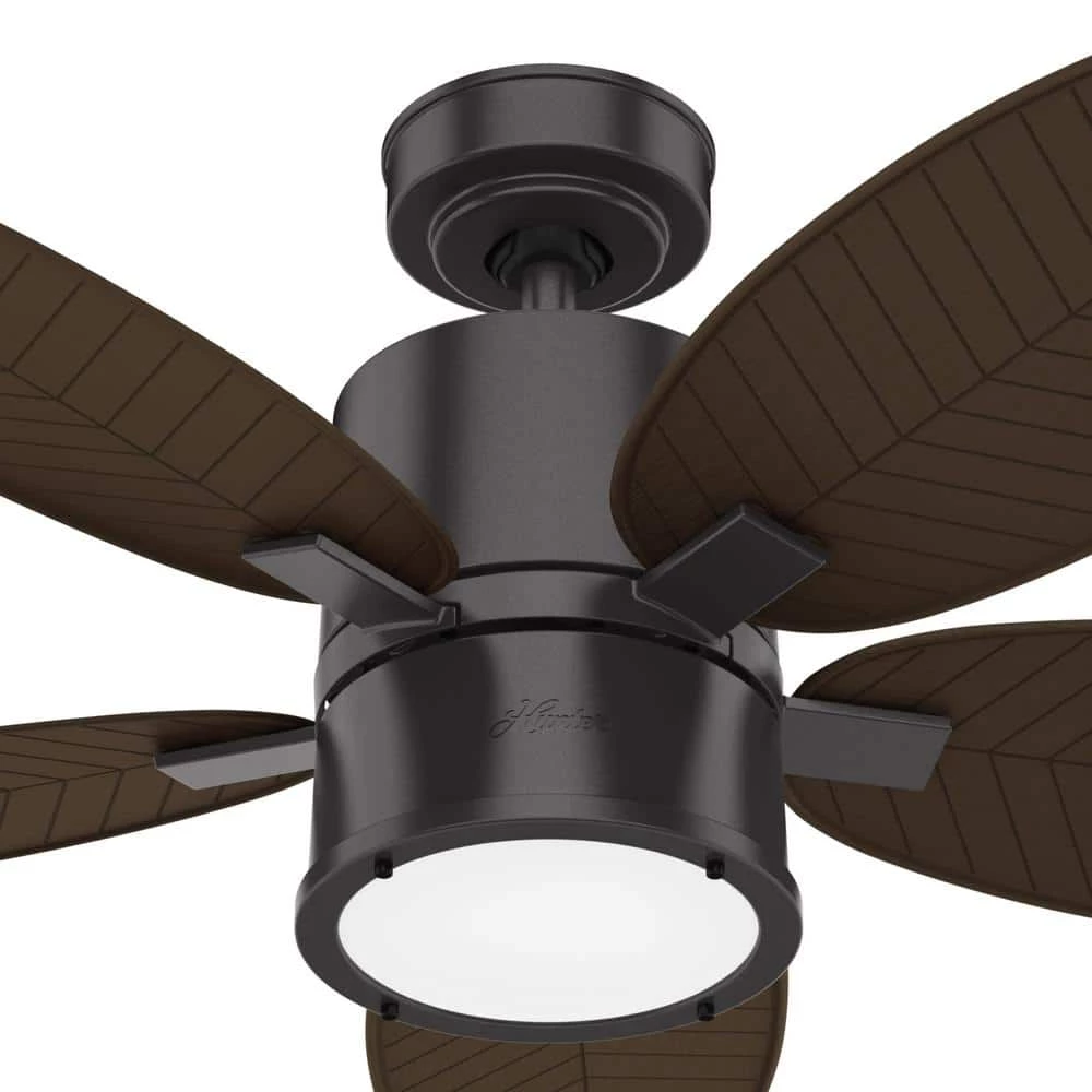 Amaryllis 52 in. Indoor/Outdoor Noble Bronze Ceiling Fan with Light Kit and Remote by Hunter 14 Amaryllis 52 in. Indoor/Outdoor Noble Bronze Ceiling Fan with Light Kit and Remote by Hunter - Image 12