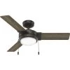 Mesquite 44 in. Indoor Noble Bronze Ceiling Fan with Light Kit by Hunter -Hunter Sales noble bronze hunter ceiling fans with lights 51264 64 1000