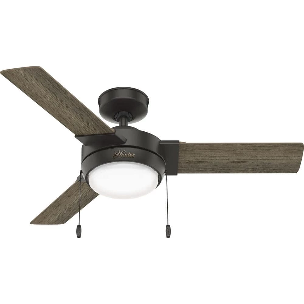 Mesquite 44 in. Indoor Noble Bronze Ceiling Fan with Light Kit by Hunter 3 Mesquite 44 in. Indoor Noble Bronze Ceiling Fan with Light Kit by Hunter