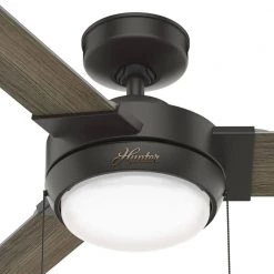 Mesquite 52 in. Indoor Noble Bronze Ceiling Fan with Light Kit by Hunter -Hunter Sales noble bronze hunter ceiling fans with lights 51312 1f 1000