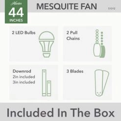 Mesquite 52 in. Indoor Noble Bronze Ceiling Fan with Light Kit by Hunter -Hunter Sales noble bronze hunter ceiling fans with lights 51312 77 1000