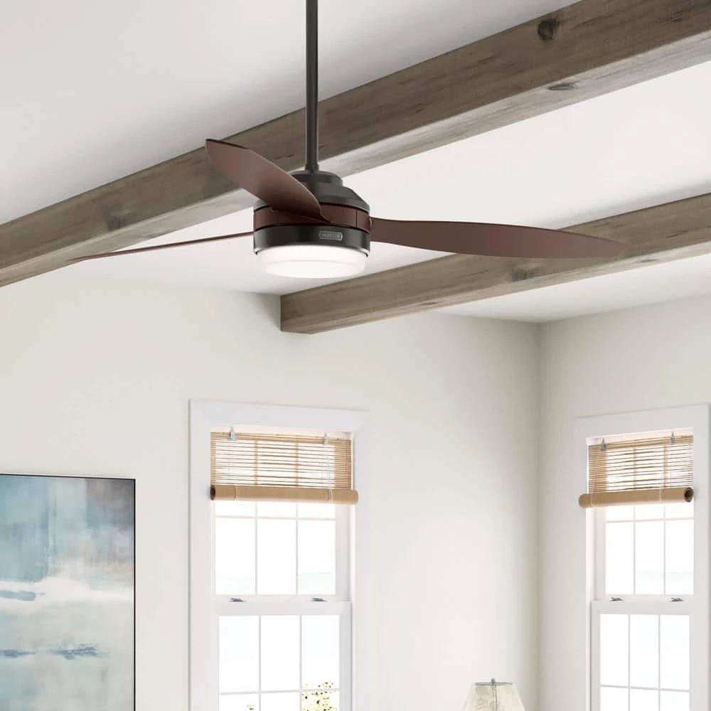 Trillium 60 in. Indoor Noble Bronze Ceiling Fan with Light and Remote Control by Hunter 4 Trillium 60 in. Indoor Noble Bronze Ceiling Fan with Light and Remote Control by Hunter - Image 2
