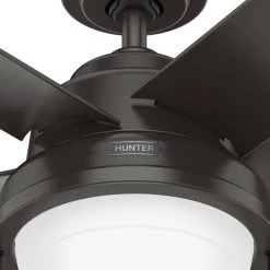 Seawall 44 in. Outdoor Noble Bronze Ceiling Fan with Light Kit by Hunter -Hunter Sales noble bronze hunter ceiling fans with lights 51441 44 1000
