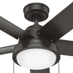 Seawall 44 in. Outdoor Noble Bronze Ceiling Fan with Light Kit by Hunter -Hunter Sales noble bronze hunter ceiling fans with lights 51441 fa 1000