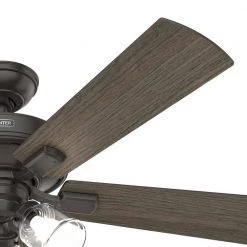 Crestfield 52 in. Indoor Noble Bronze Ceiling Fan with Light Kit and Remote by Hunter -Hunter Sales noble bronze hunter ceiling fans with lights 51856 4f 1000