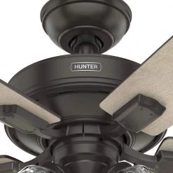 Crestfield 52 in. Indoor Noble Bronze Ceiling Fan with Light Kit and Remote by Hunter -Hunter Sales noble bronze hunter ceiling fans with lights 51856 76 1000
