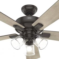 Crestfield 52 in. Indoor Noble Bronze Ceiling Fan with Light Kit and Remote by Hunter -Hunter Sales noble bronze hunter ceiling fans with lights 51856 d4 1000
