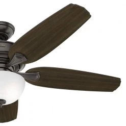 Channing 54 in. LED Indoor Easy Install Noble Bronze Ceiling Fan with HunterExpress Feature Set and Remote -Hunter Sales noble bronze hunter ceiling fans with lights 53366 4f 1000