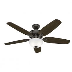 Channing 54 in. LED Indoor Easy Install Noble Bronze Ceiling Fan with HunterExpress Feature Set and Remote -Hunter Sales noble bronze hunter ceiling fans with lights 53366 a0 1000
