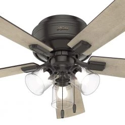 Crestfield 52 in. LED Indoor Low Profile Noble Bronze Ceiling Fan with 3-Light Kit by Hunter 19 Crestfield 52 in. LED Indoor Low Profile Noble Bronze Ceiling Fan with 3-Light Kit by Hunter -Hunter Sales noble bronze hunter ceiling fans with lights 54208 1d 1000