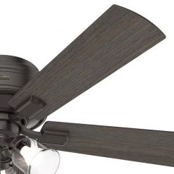 Crestfield 52 in. LED Indoor Low Profile Noble Bronze Ceiling Fan with 3-Light Kit by Hunter 23 Crestfield 52 in. LED Indoor Low Profile Noble Bronze Ceiling Fan with 3-Light Kit by Hunter -Hunter Sales noble bronze hunter ceiling fans with lights 54208 4f 1000
