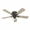 Crestfield 52 in. LED Indoor Low Profile Noble Bronze Ceiling Fan with 3-Light Kit by Hunter 1 Crestfield 52 in. LED Indoor Low Profile Noble Bronze Ceiling Fan with 3-Light Kit by Hunter -Hunter Sales noble bronze hunter ceiling fans with lights 54208 64 1000