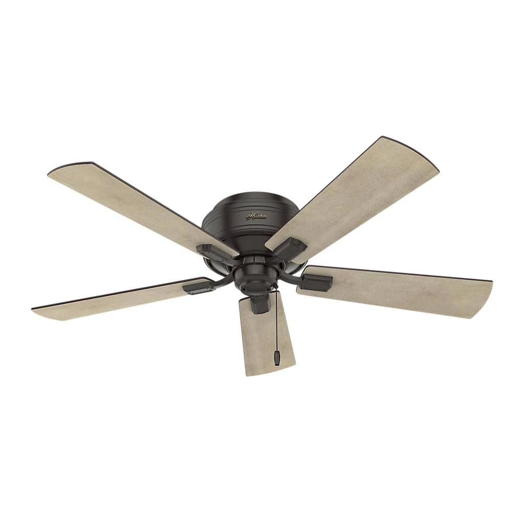 Crestfield 52 in. LED Indoor Low Profile Noble Bronze Ceiling Fan with 3-Light Kit by Hunter 8 Crestfield 52 in. LED Indoor Low Profile Noble Bronze Ceiling Fan with 3-Light Kit by Hunter - Image 6