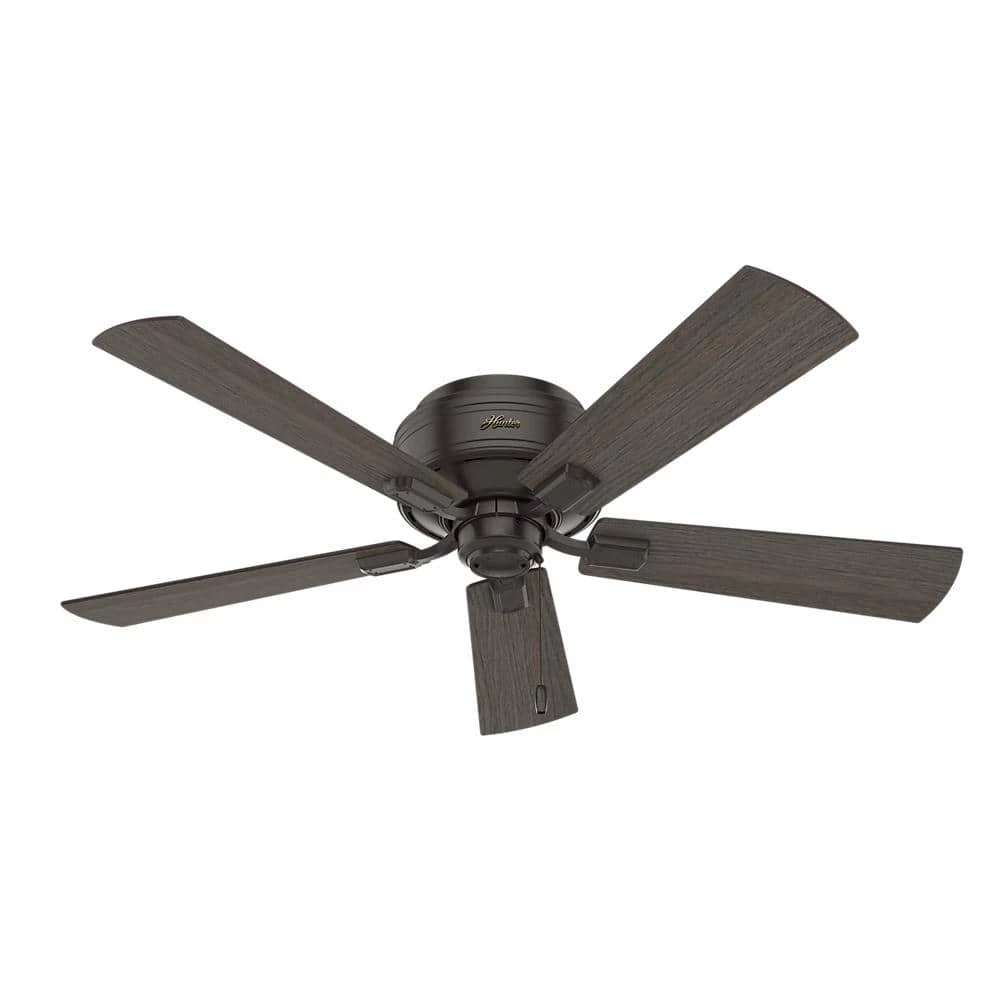 Crestfield 52 in. LED Indoor Low Profile Noble Bronze Ceiling Fan with 3-Light Kit by Hunter 9 Crestfield 52 in. LED Indoor Low Profile Noble Bronze Ceiling Fan with 3-Light Kit by Hunter - Image 7