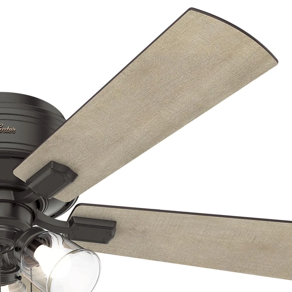 Crestfield 52 in. LED Indoor Low Profile Noble Bronze Ceiling Fan with 3-Light Kit by Hunter 10 Crestfield 52 in. LED Indoor Low Profile Noble Bronze Ceiling Fan with 3-Light Kit by Hunter - Image 8