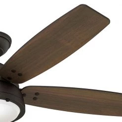 Channelside 52 in. LED Indoor/Outdoor Noble Bronze Ceiling Fan with Remote Control by Hunter -Hunter Sales noble bronze hunter ceiling fans with lights 59040 77 1000