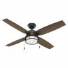 Ocala 52 in. LED Indoor/Outdoor Noble Bronze Ceiling Fan with Light by Hunter -Hunter Sales noble bronze hunter ceiling fans with lights 59214 64 1000