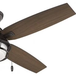 Ocala 52 in. LED Indoor/Outdoor Noble Bronze Ceiling Fan with Light by Hunter -Hunter Sales noble bronze hunter ceiling fans with lights 59214 66 1000