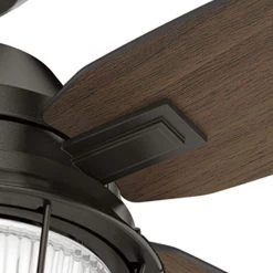 Ocala 52 in. LED Indoor/Outdoor Noble Bronze Ceiling Fan with Light by Hunter -Hunter Sales noble bronze hunter ceiling fans with lights 59214 77 1000