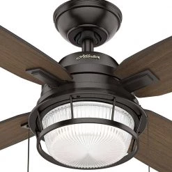 Ocala 52 in. LED Indoor/Outdoor Noble Bronze Ceiling Fan with Light by Hunter -Hunter Sales noble bronze hunter ceiling fans with lights 59214 a0 1000