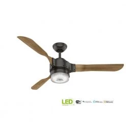 Apache Wifi Enabled Apple HomeKit/Google Home/Alexa 54 in. Indoor Noble Bronze Ceiling Fan with Light Kit and Remote by Hunter 21 Apache Wifi Enabled Apple HomeKit/Google Home/Alexa 54 in. Indoor Noble Bronze Ceiling Fan with Light Kit and Remote by Hunter -Hunter Sales noble bronze hunter ceiling fans with lights 59226 44 1000
