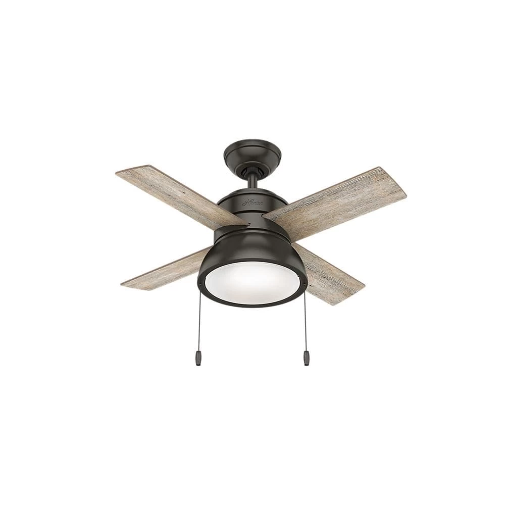 Loki 36 in. Integrated LED Indoor Noble Bronze Ceiling Fan with Light Kit by Hunter 3 Loki 36 in. Integrated LED Indoor Noble Bronze Ceiling Fan with Light Kit by Hunter