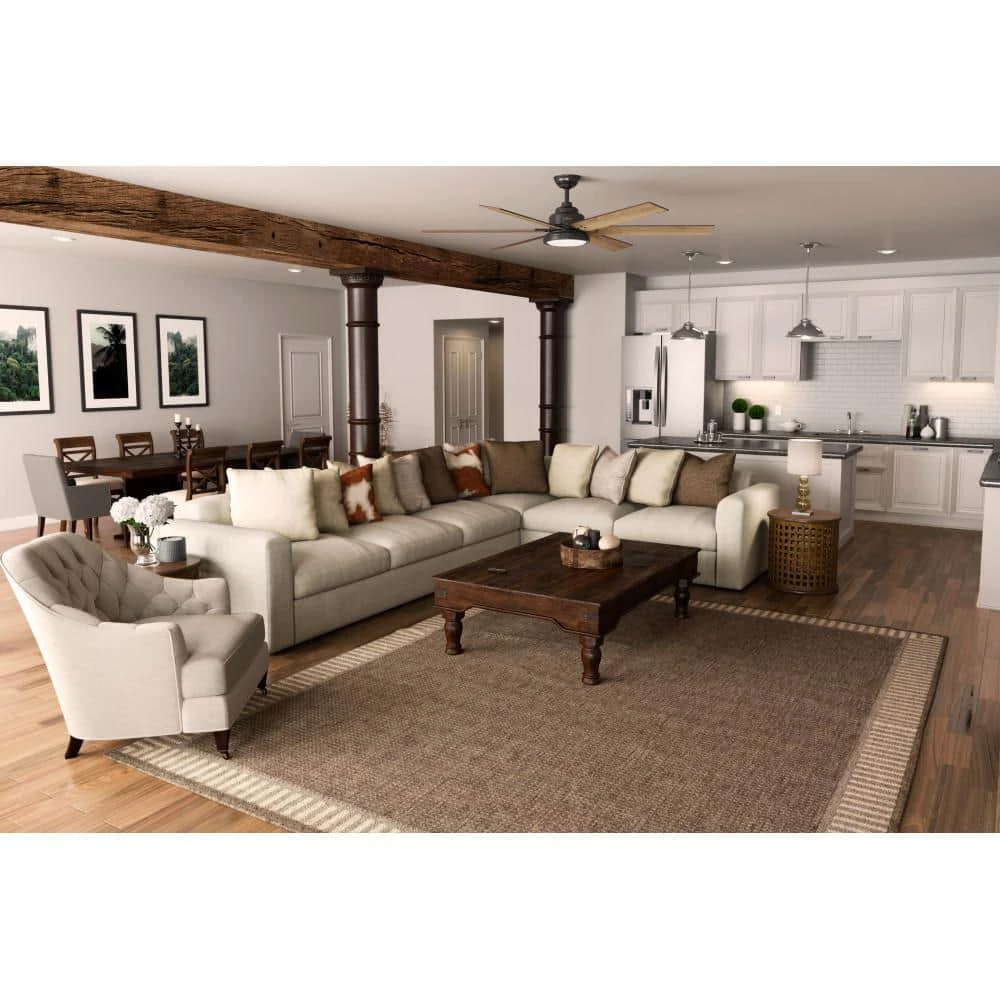 Warrant 70 in. LED Indoor Noble Bronze Ceiling Fan with Light and Wall Switch by Hunter 9 Warrant 70 in. LED Indoor Noble Bronze Ceiling Fan with Light and Wall Switch by Hunter - Image 7